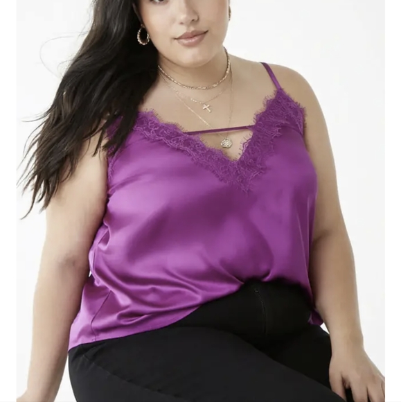 Forever 21+ lace tank top - Picture 1 of 4